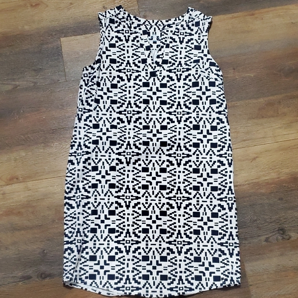 Southern Tide Blue and White Sleeveless Sheath Dress